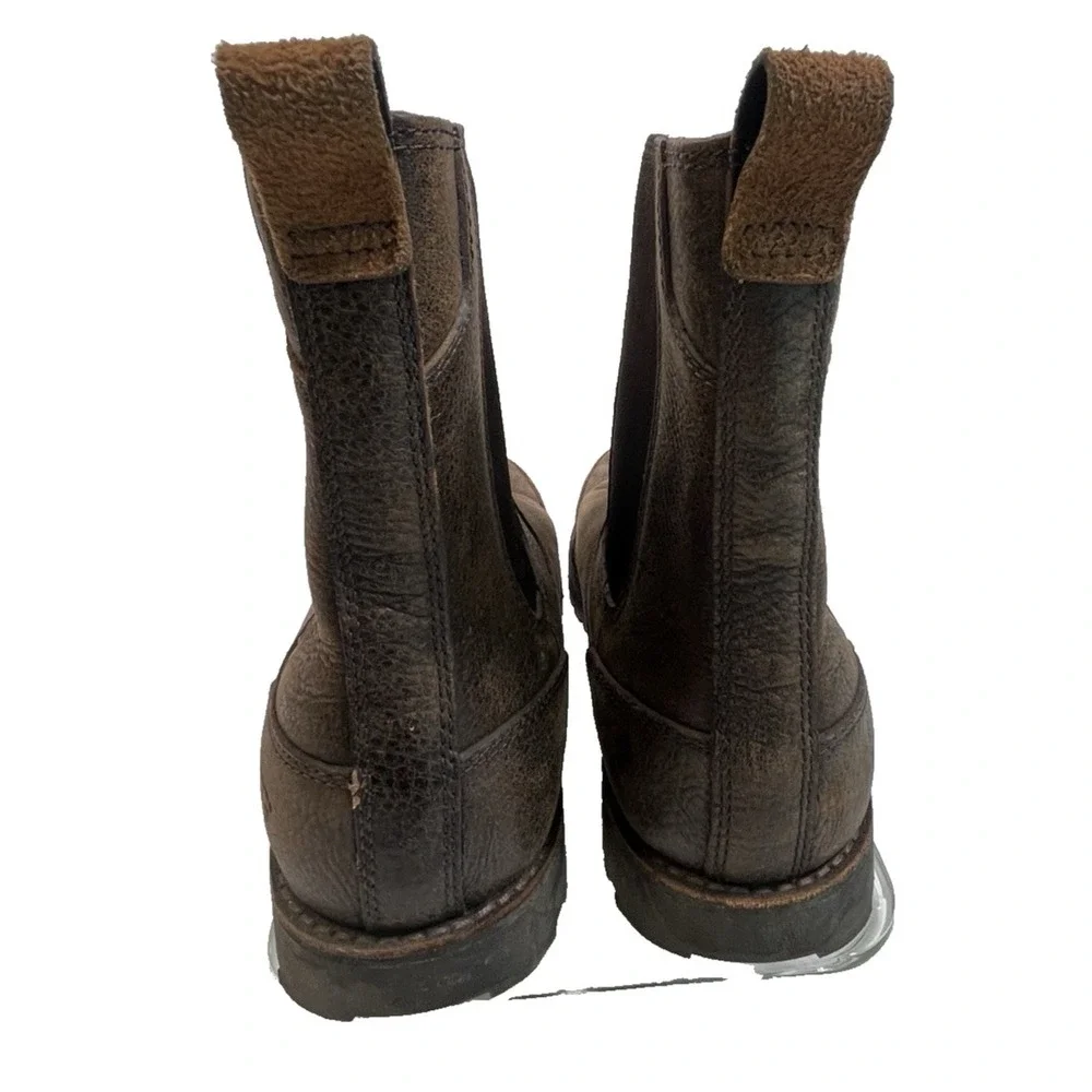 UGG Mens Herrick Chelsea Boots Dark Brown Leather Mens Size 12‎ Pull On Rugged